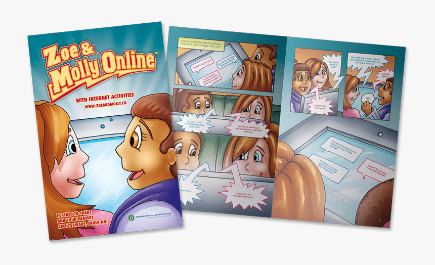 Zoe & Molly Online With Internet Activities - Cartoon, HD Png Download, Free Download