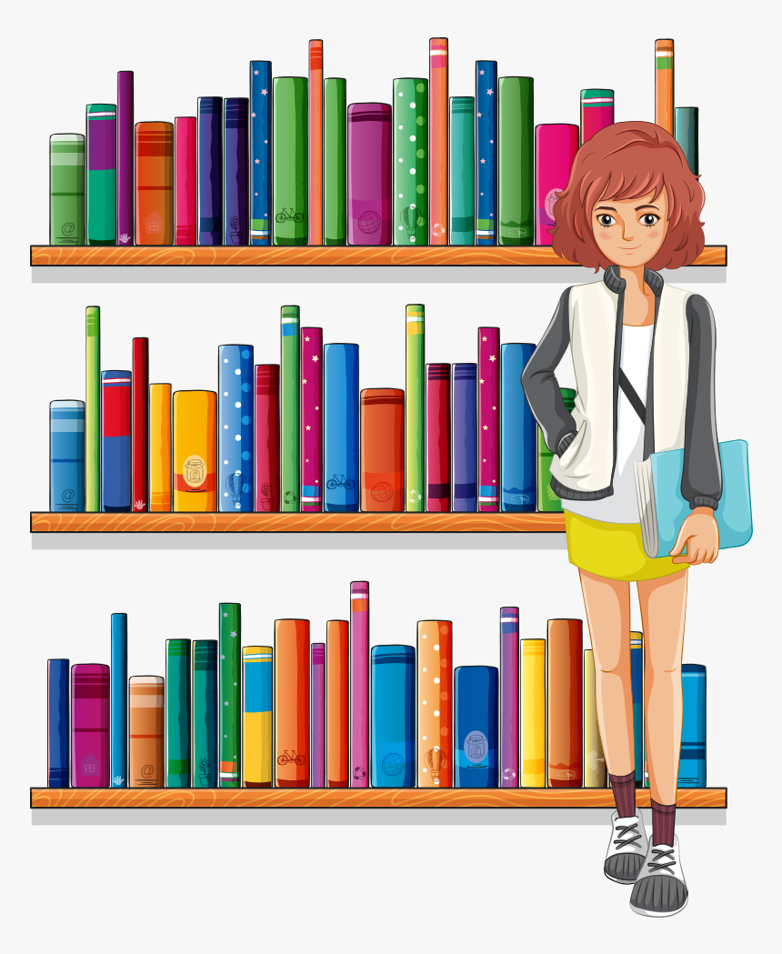 Librarian Clip Art Cartoon - Cartoon Books Standing Up, HD Png Download, Free Download