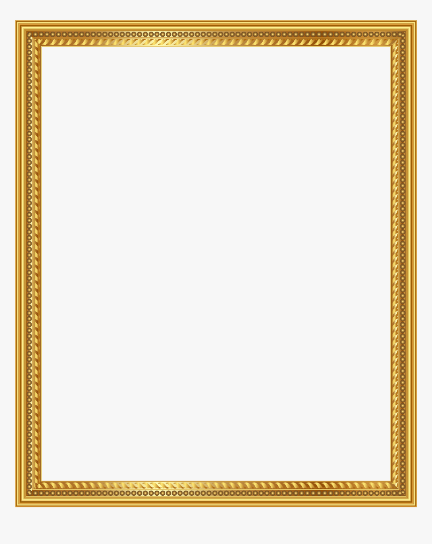 Gold Deco Frame Png, Transparent Png, Free Download