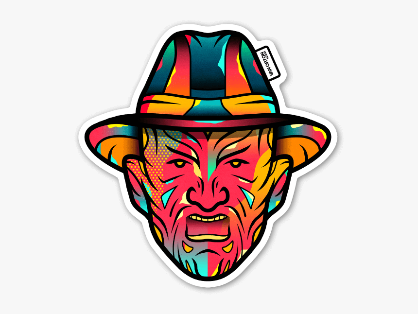 Freddy Krueger Stickers - Freddy Krueger Face Cartoon, HD Png Download, Free Download