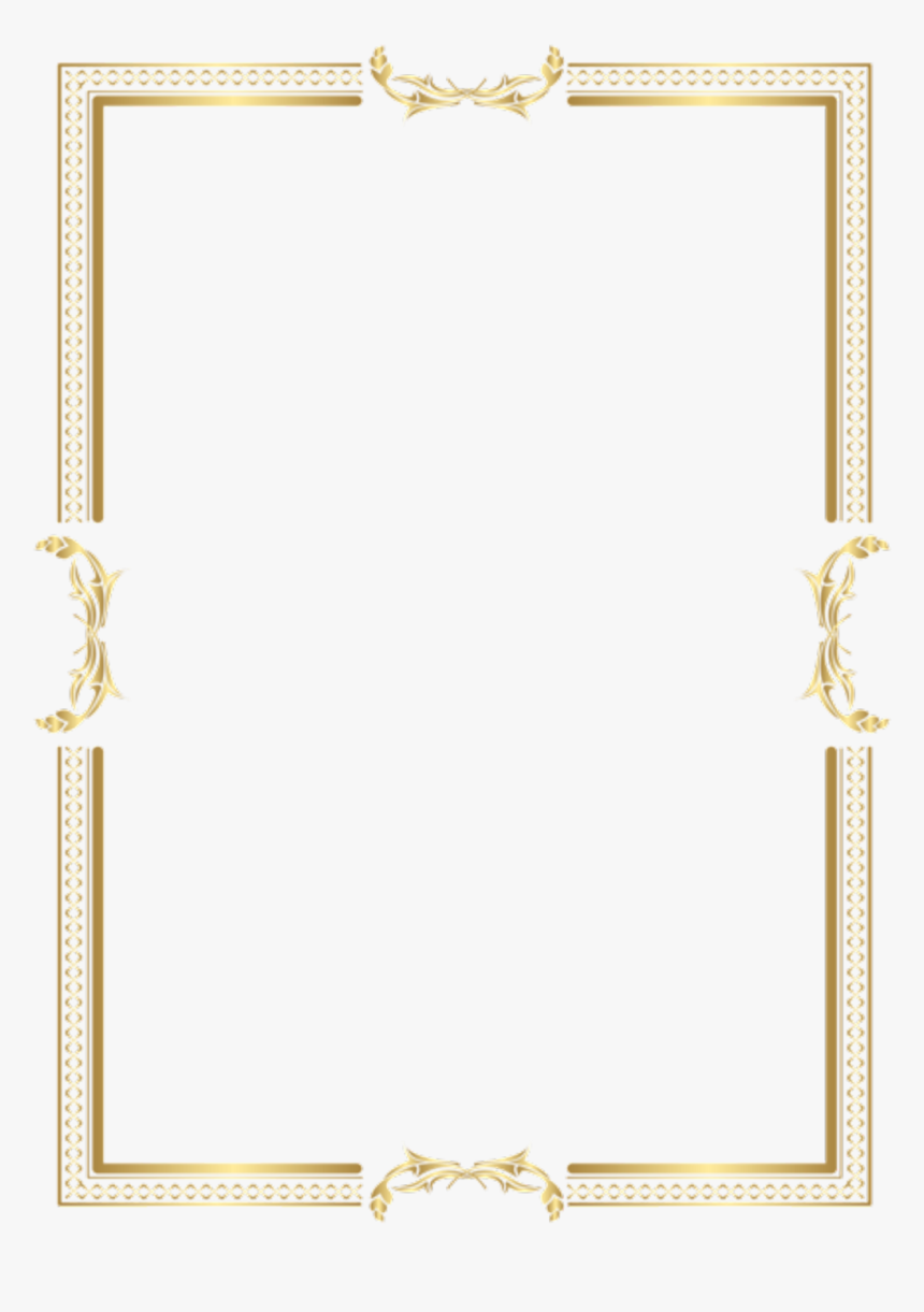 Gold Frame Border Png- - Transparent Gold Frame Border, Png Download, Free Download