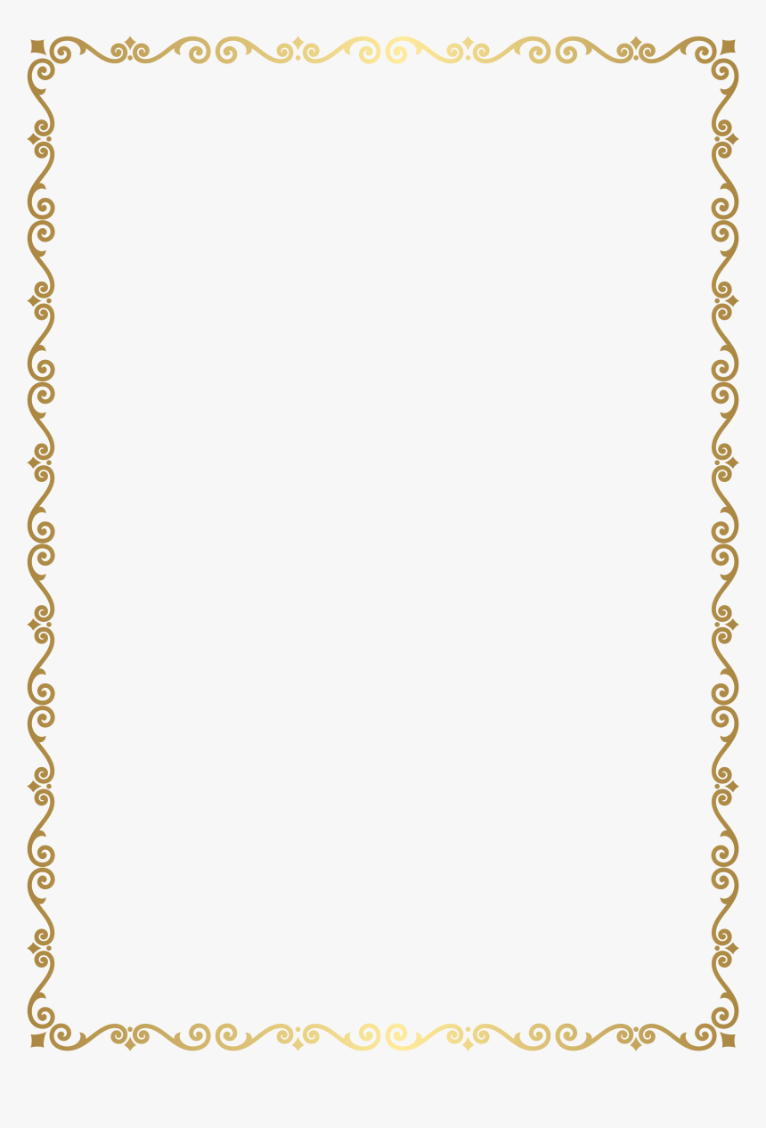 Border Frame Golden Transparent Clip Art Image Gallery - Golden Border Frame, HD Png Download, Free Download