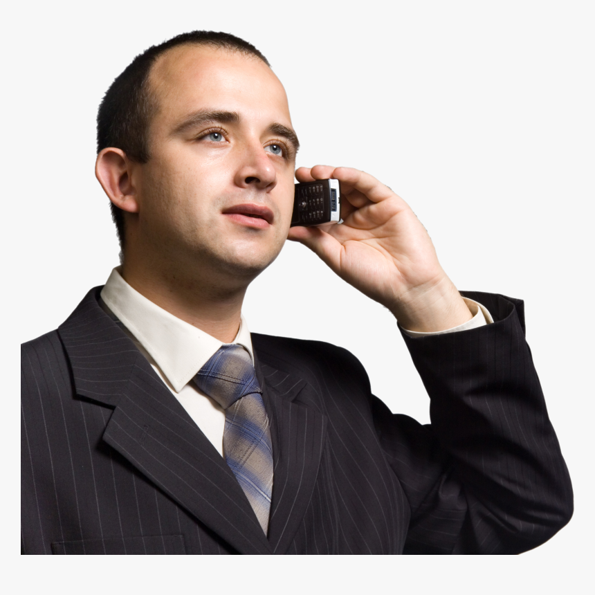 Business Man With Phone Png, Transparent Png, Free Download