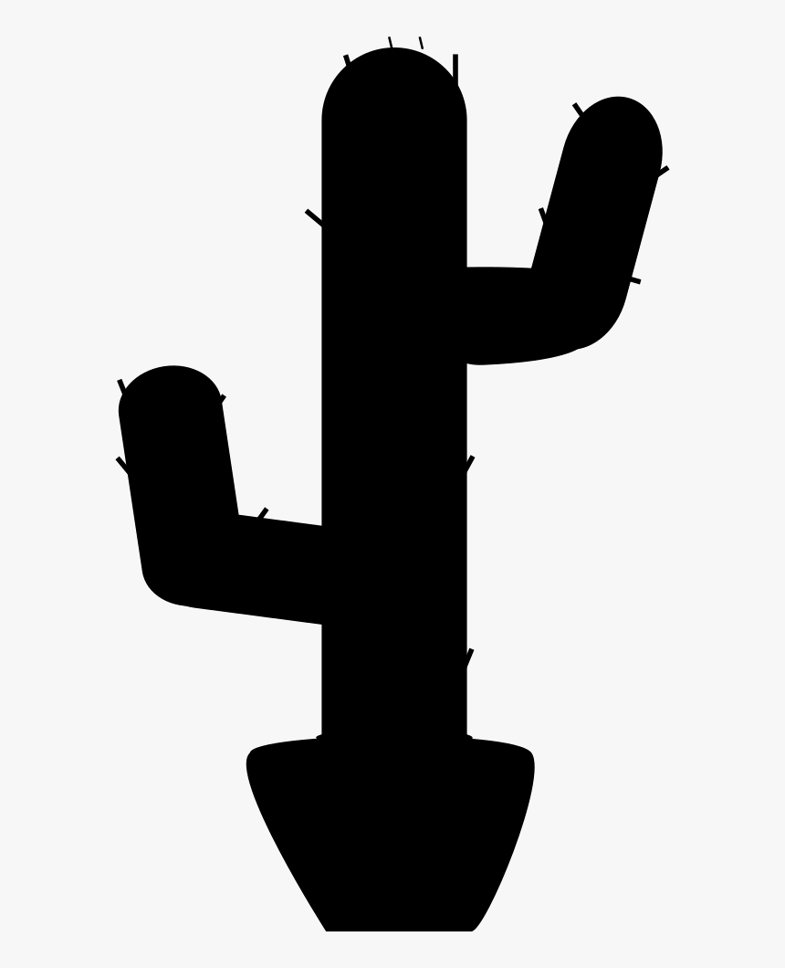 Icon Cactus - Cactus Icon Png Black, Transparent Png, Free Download
