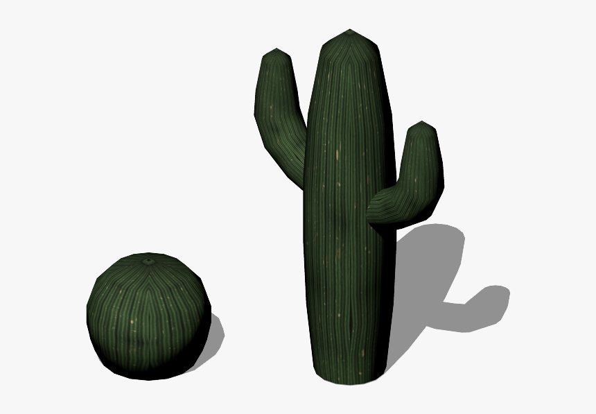 Low Poly Cactus Png - Cactus Isometric, Transparent Png, Free Download
