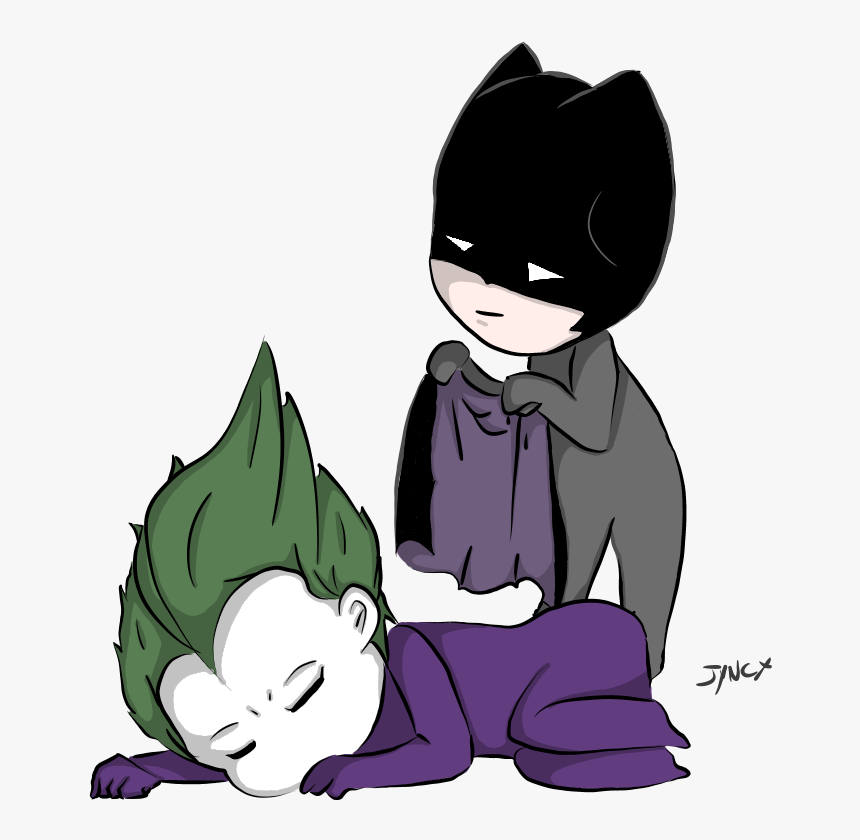 Anime Batman Joker Chibi - Joker And Batman Cartoon Chibi, HD Png Download, Free Download