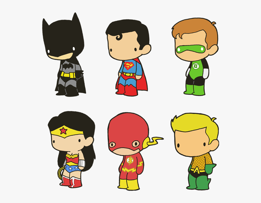 The Flash Aquaman Martian Manhunter Wally West - Batman Superman Wonder Woman Chibi, HD Png Download, Free Download