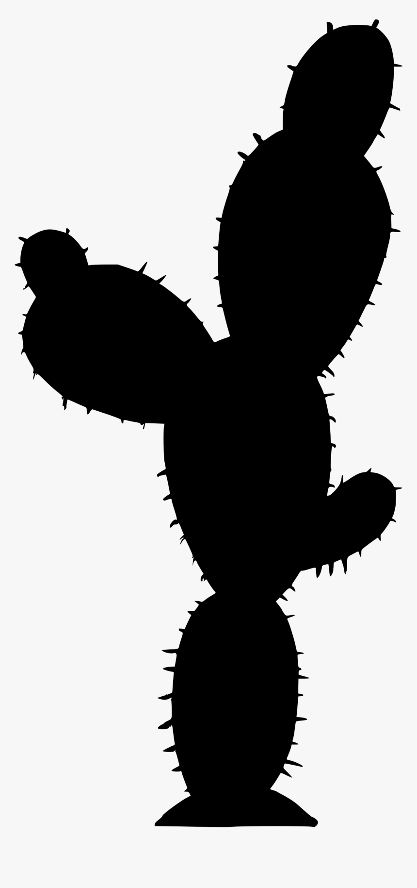 Free Black And White Cactus Clipart, HD Png Download, Free Download