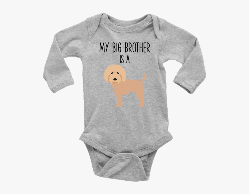 My Big Brother Is A Goldendoodle Labradoodle Long Sleeve - 1st Birthday Baby Shark Onesies, HD Png Download, Free Download