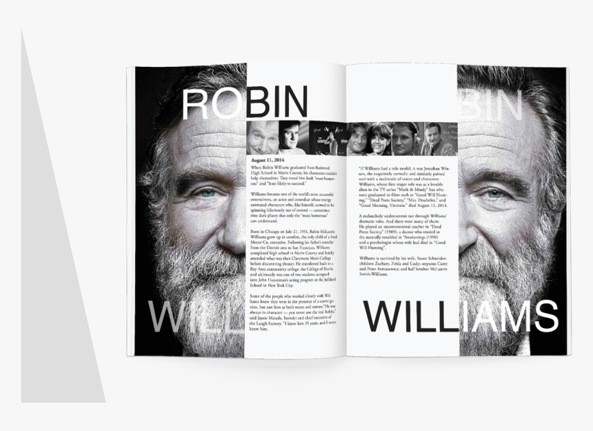 Robin Williams Tribute , Png Download - Magazine, Transparent Png, Free Download
