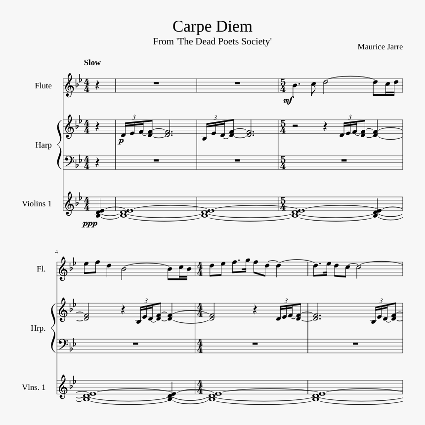 Carpe Diem Dead Poets Society Piano, HD Png Download, Free Download