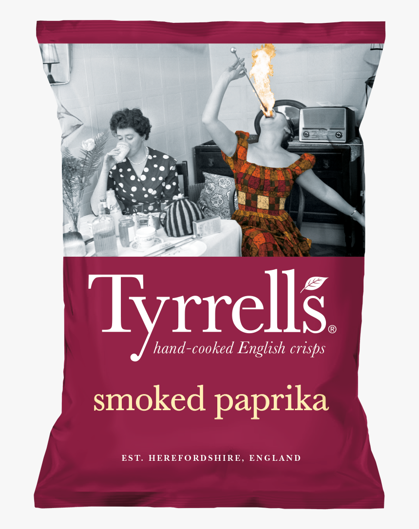 Smoked Paprika - Tyrrells Sea Salt And Black Pepper, HD Png Download, Free Download