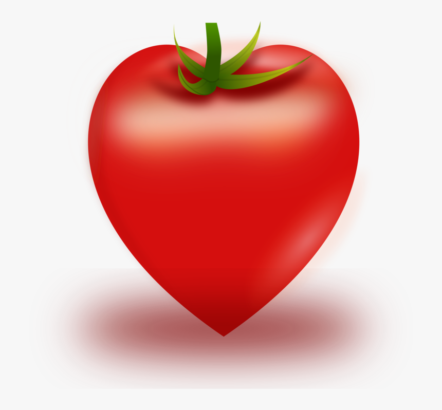 Tomato,heart,paprika - Heart Tomato Clipart, HD Png Download, Free Download