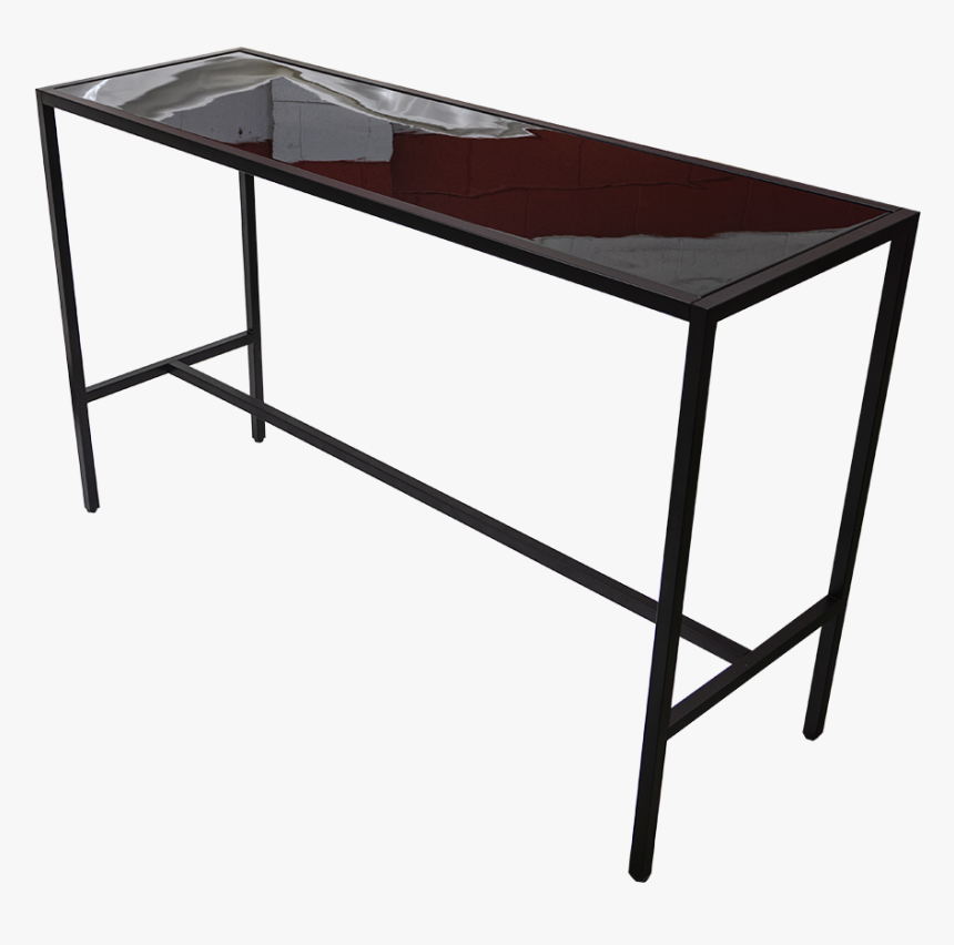 Cocktail Table Rectangle Black With Black Gloss Top - Stainless Steel Topped Counter Height Tables, HD Png Download, Free Download