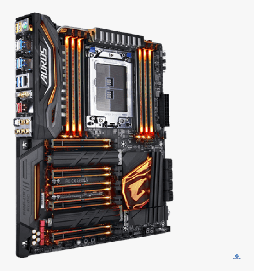 Mainboard Gigabyte X399 Aorus Gaming 7 Wifi/ Rgb Fusion/killer - Amd Ryzen Threadripper 1920x 3.5 Ghz, HD Png Download, Free Download