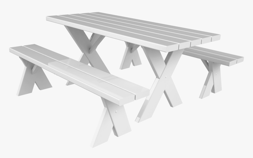 6 Bench For Picnic Table White - Outdoor Table, HD Png Download, Free Download