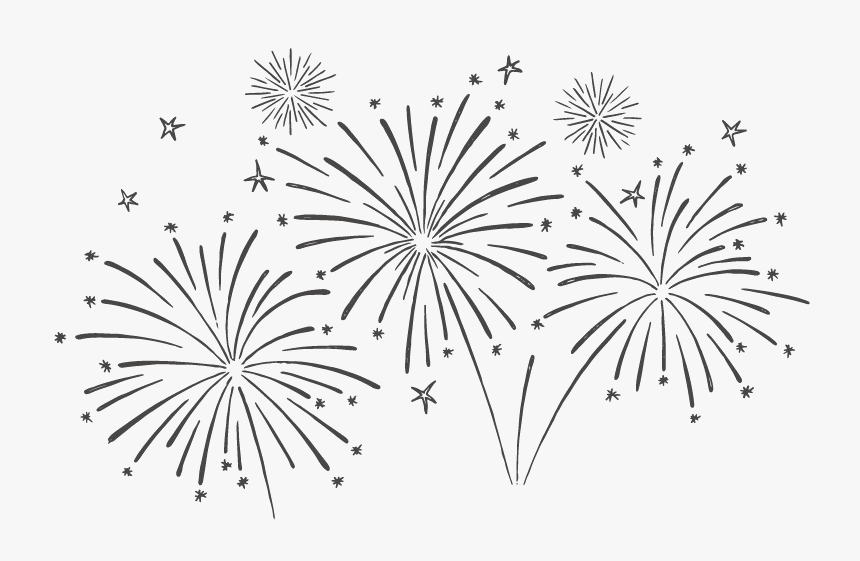 Fireworks Celebration Png Pic - Celebrate Black And White, Transparent Png, Free Download