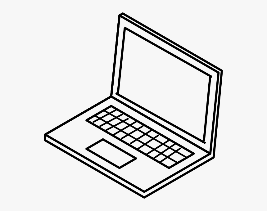 Laptop Clip Art At Clker Com Vector - Laptop Black And White Clip Art, HD Png Download, Free Download