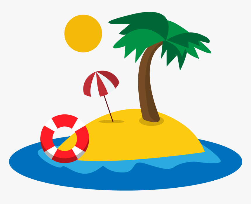 Transparent Beach Clipart Png - Island Cartoon Png, Png Download, Free Download