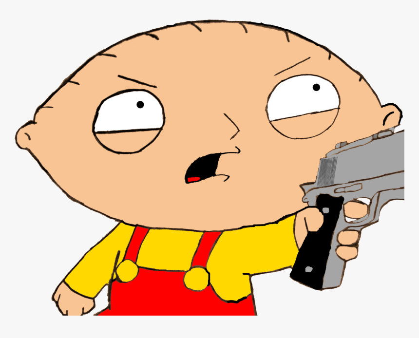 Stewie Griffin Drawing - Stewie Griffin With A Gun, HD Png Download, Free Download