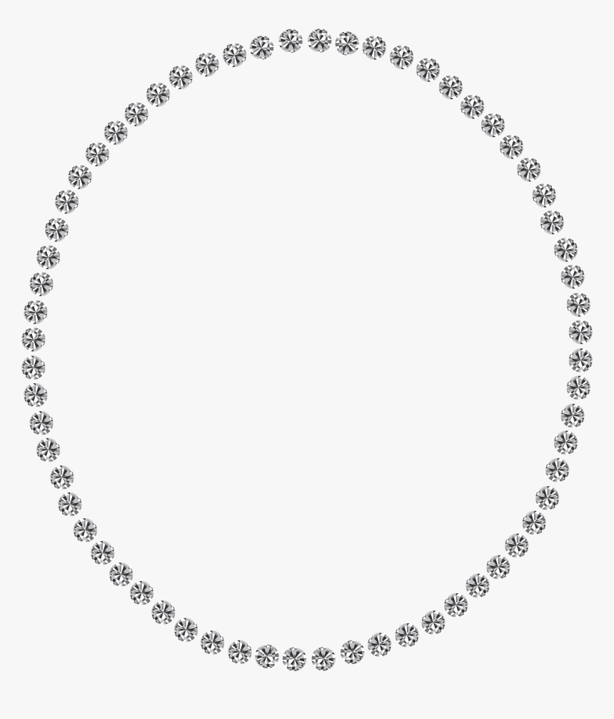 Diamonds Decoration Png Image - Circle With Border Png, Transparent Png, Free Download