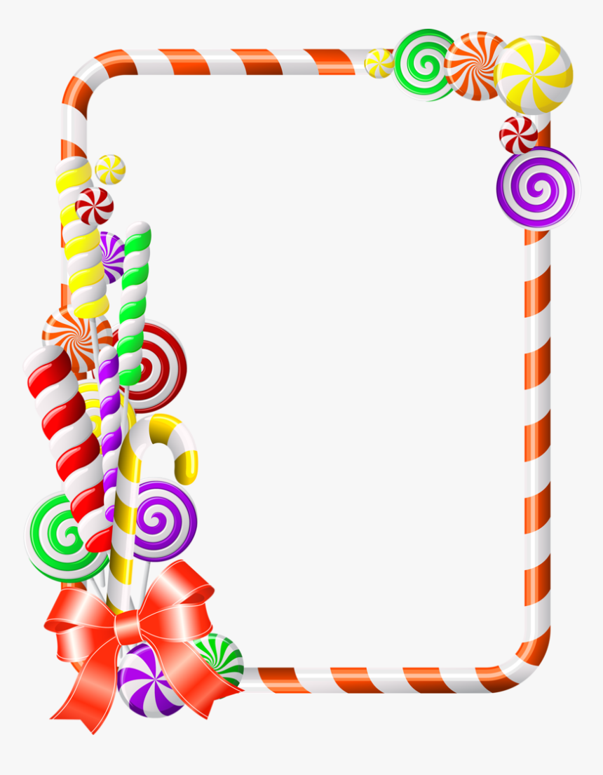 Sweet Border Clipart Candy Cane Clip Art - Candy Border Clipart Free, HD Png Download, Free Download