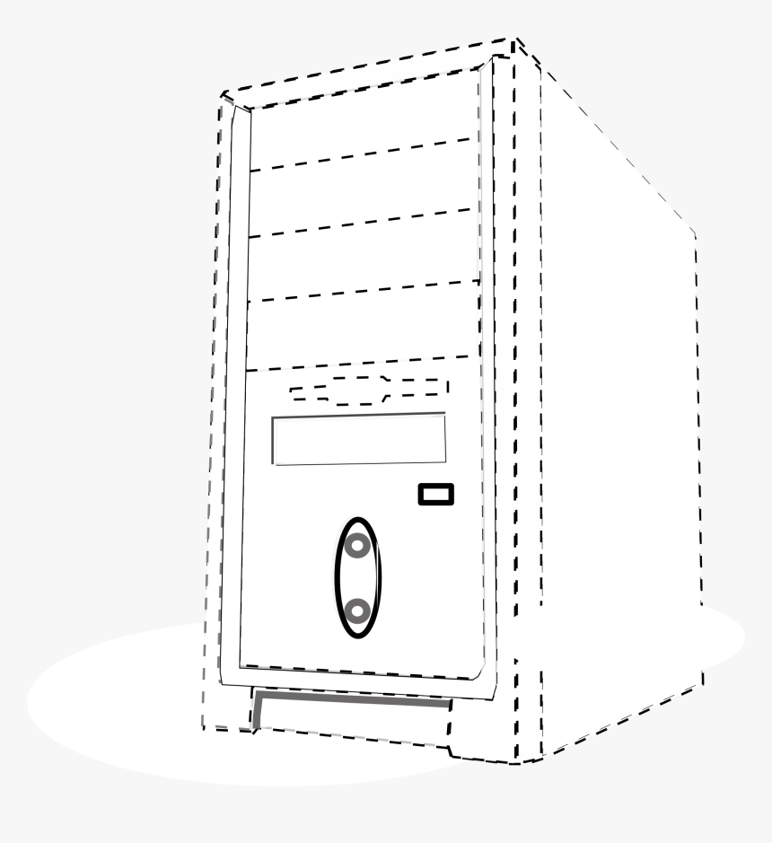 Computer, Pc, Tower, Desktop, Technology, Dotted - Dotted Picture Of Computer, HD Png Download, Free Download
