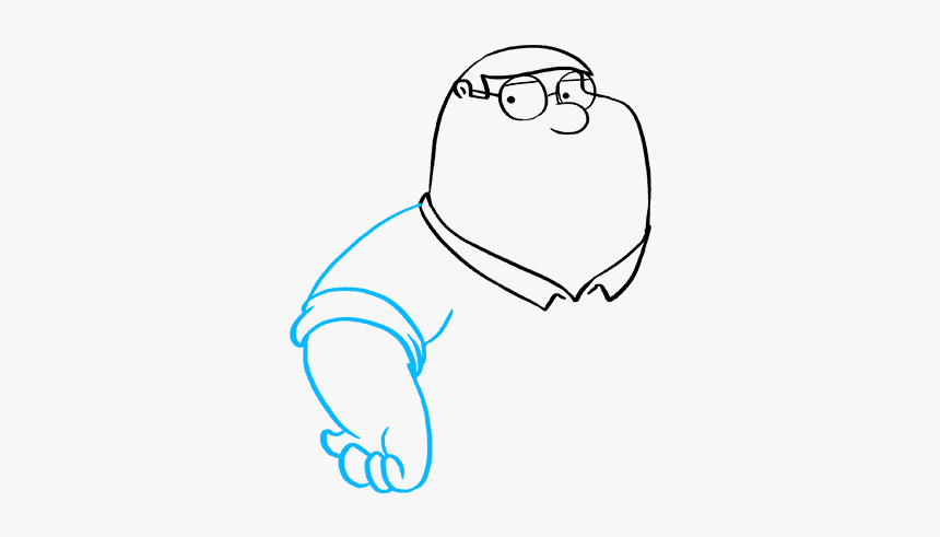 How To Draw Peter Griffin From Family Guy - Line Art, HD Png Download, Free Download