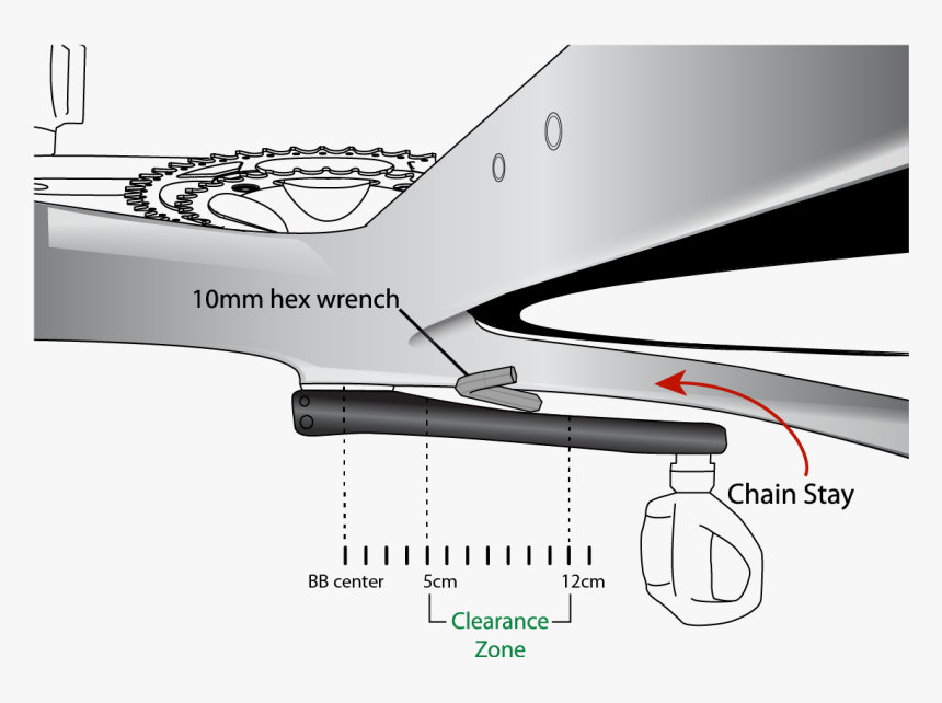 Crank Arm Chainstay Clearance, HD Png Download, Free Download