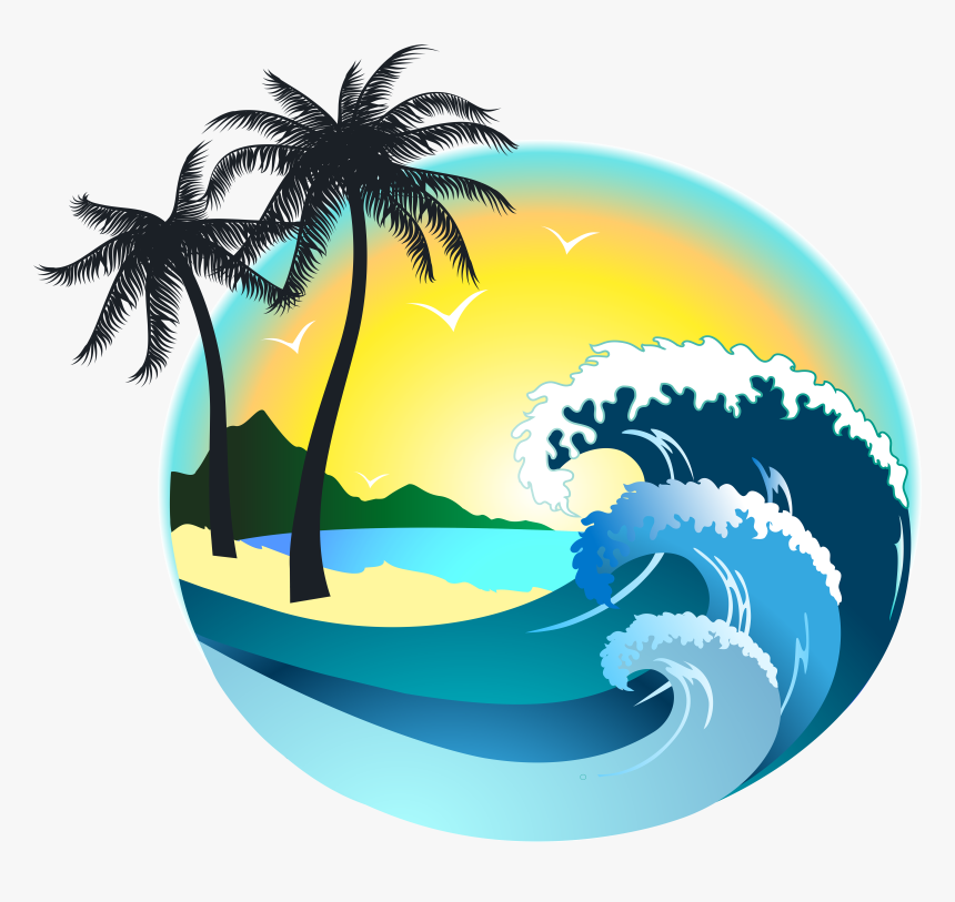 Summer Decor Scalable Vector Sea Graphics Beach Clipart, HD Png Download, Free Download