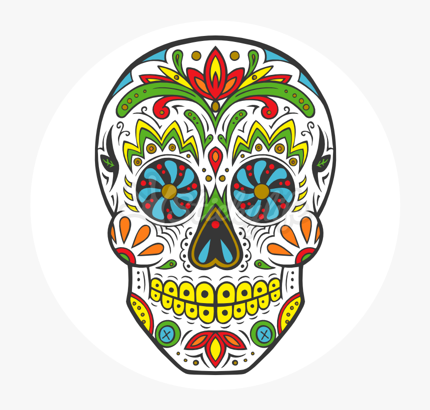 La Calavera Catrina Day Of The Dead Human Skull Symbolism - Transparent Background Sugar Skull Clipart, HD Png Download, Free Download