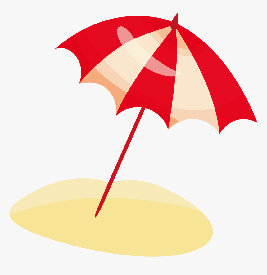 Cartoon Beach Clip Art Parasol Transprent Png Transparent - Parasol Png, Png Download, Free Download