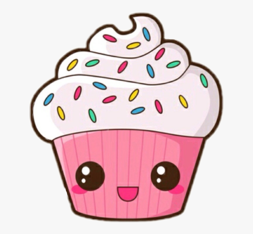 Sweet Clipart Kawaii - Dibujos De Cupcakes Kawaii, HD Png Download, Free Download