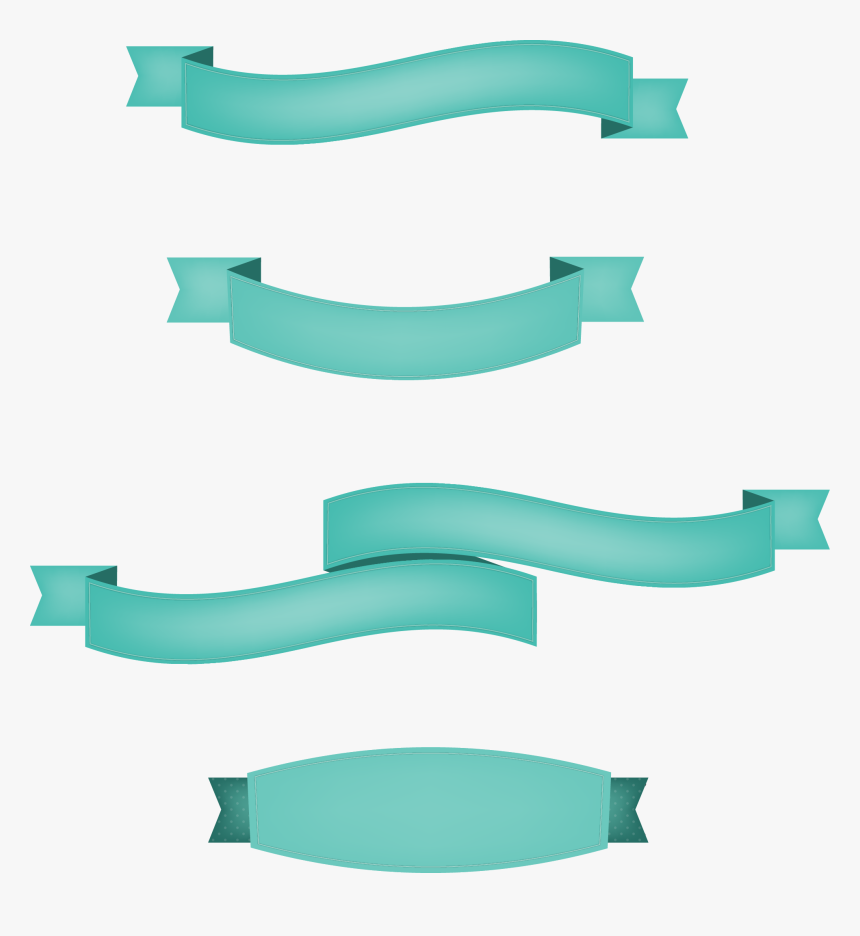 Transparent Teal Banner Png - Ribbon, Png Download, Free Download