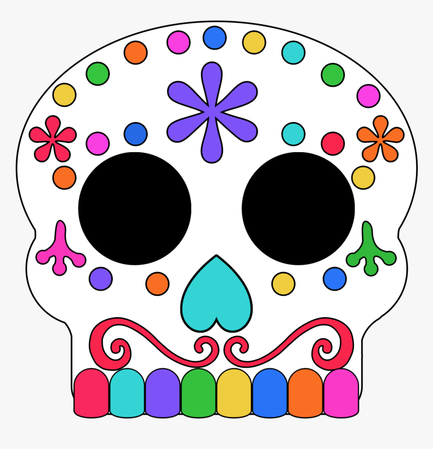 Colored In Day Of The Dead Sugar Skull Masks Calaveras De Coco