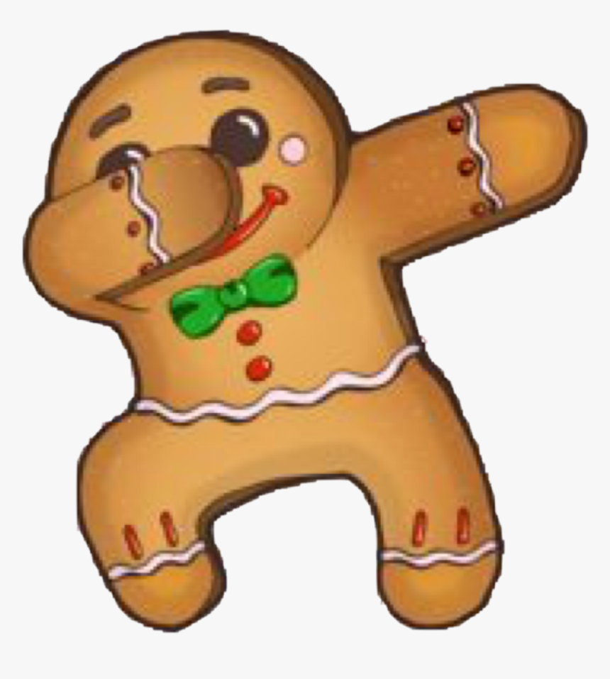 Gingerbread Drawing Food - Christmas Dabbing Gingerbread Man, HD Png Download, Free Download