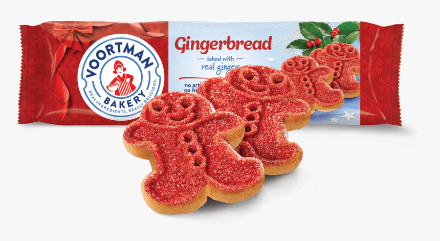 Gingerbread - Voortman Holiday Gingerbread Cookies, HD Png Download, Free Download