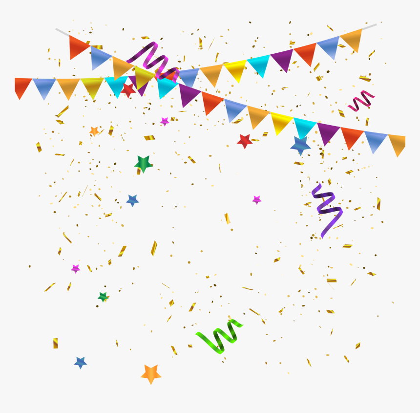 Celebration Background With Confetti Png Image Free - Transparent Background Celebration Png, Png Download, Free Download