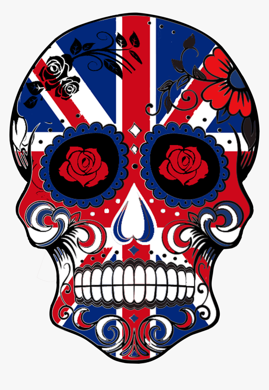 The Sugar Skull Union Jack Flag Will Turn On Your British - Illustration, HD Png Download, Free Download