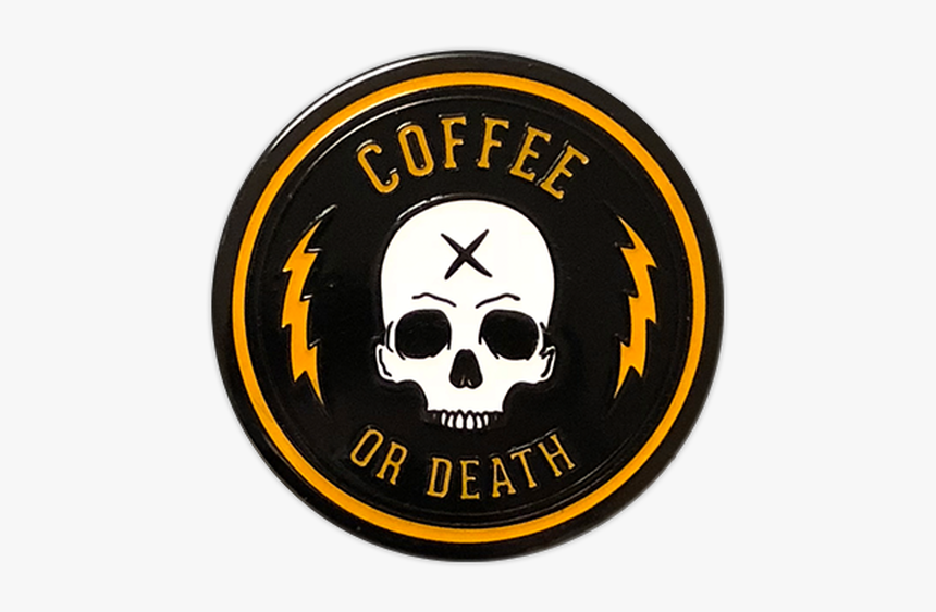 Coffee Or Death Enamel Pin By Seventh - Emblem, HD Png Download, Free Download