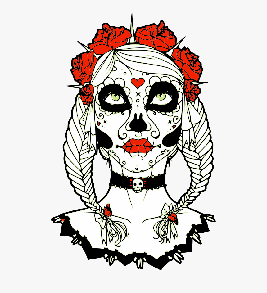 Misc, Personal Use, Copy Of Sugar Skull Girl Rab, - Harley Quinn Sugar Skulls, HD Png Download, Free Download