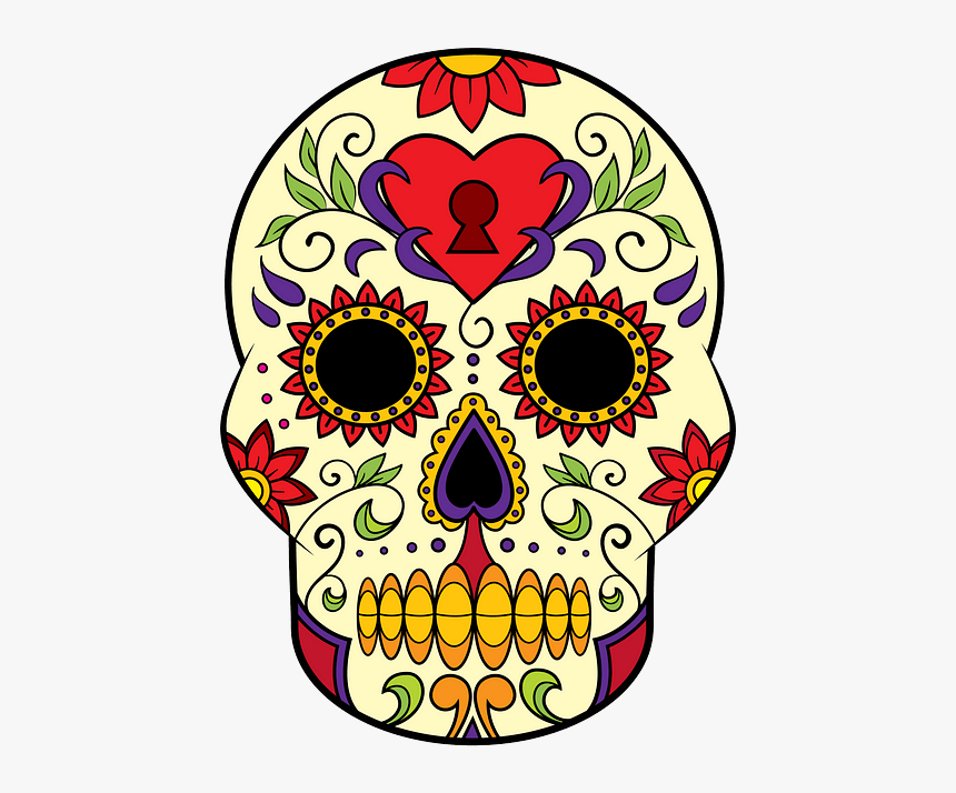 Day Of The Dead Skull Clipart, HD Png Download, Free Download