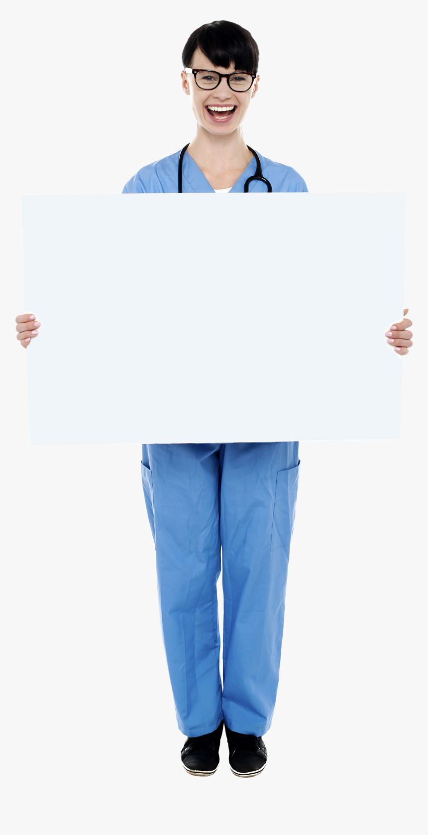 Doctor Holding Banner Png Image - Portable Network Graphics, Transparent Png, Free Download