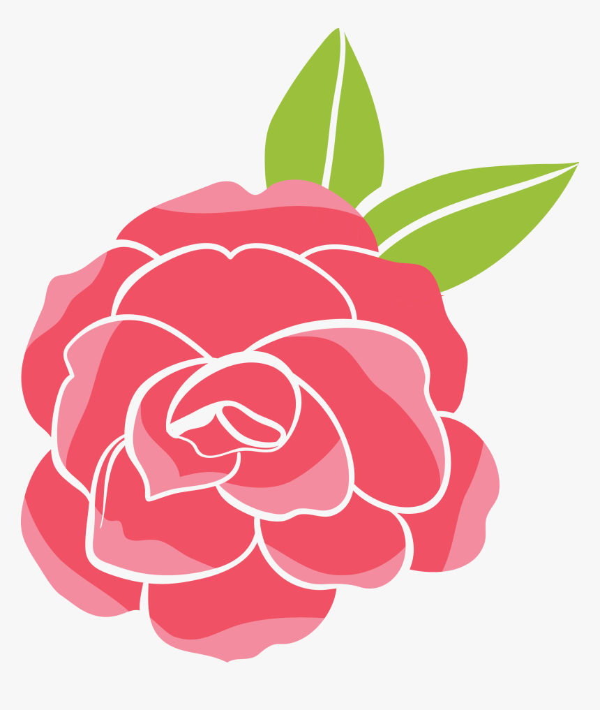 Garden Roses Beach Rose Cartoon Clip Art - Flower Rose Cartoon Png, Transparent Png, Free Download