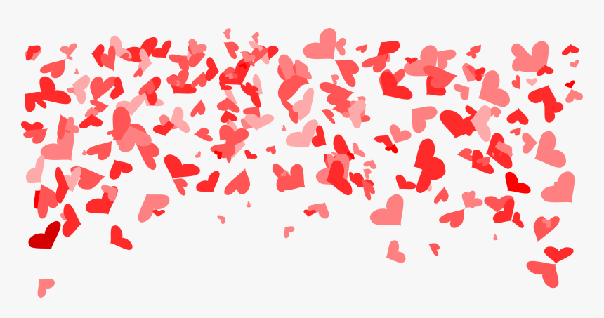 Heart Confetti Background Png, Transparent Png, Free Download