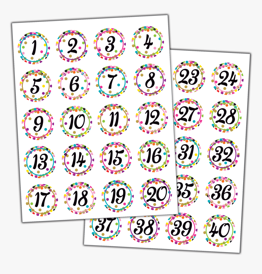 Confetti Numbers, HD Png Download, Free Download