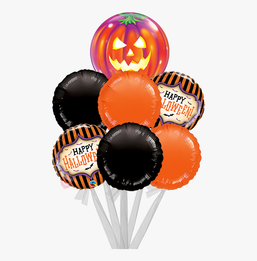 7 Balloons Bigger Bouquet Happy Retirement Inflated - Halloween Balloons Transparent, HD Png Download, Free Download