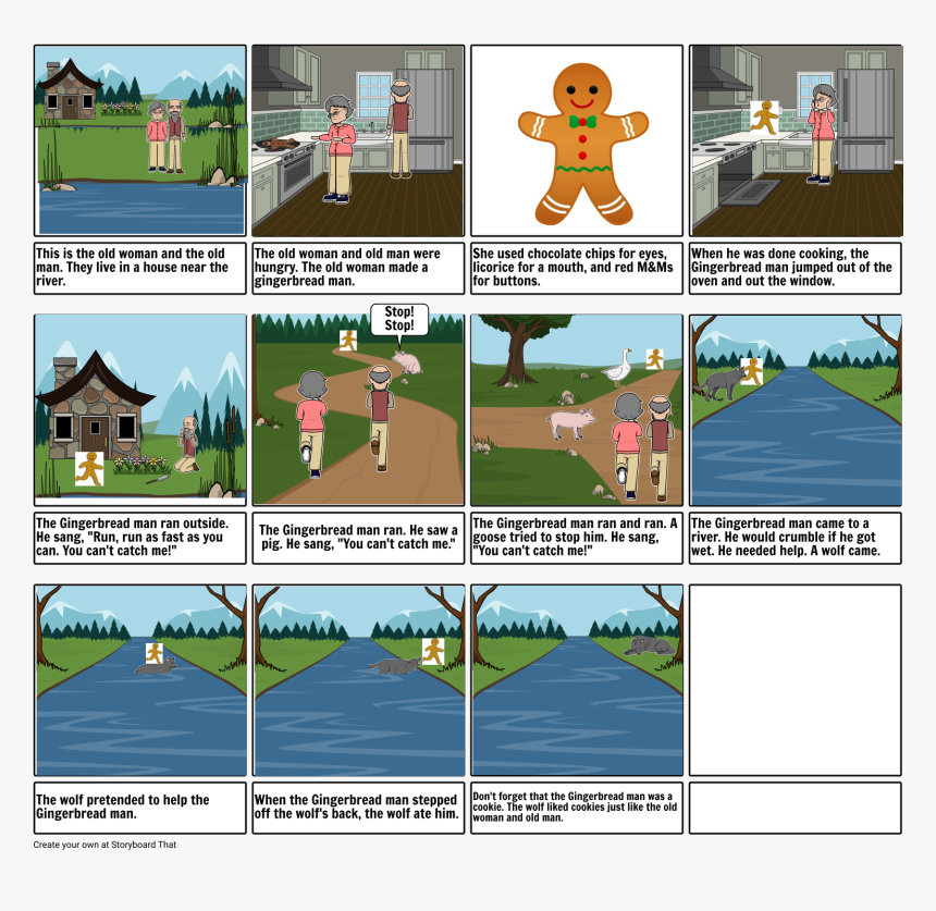 Gingerbread Man Storyboard, HD Png Download, Free Download