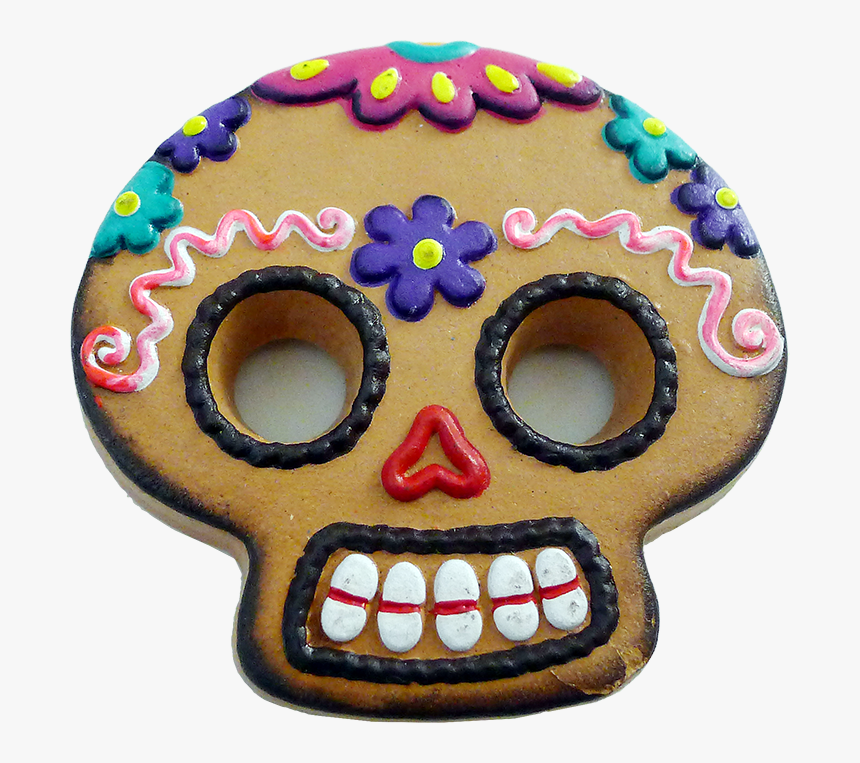 Gingerbread Calavera Magnet - Skull, HD Png Download, Free Download