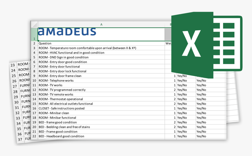 Housekeeping Checklist - Microsoft Excel, HD Png Download, Free Download